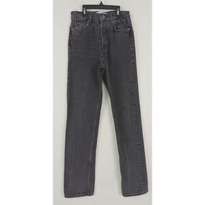 Reformation Jeans sz 24 Cynthia High Rise Straight Long faded black 3804